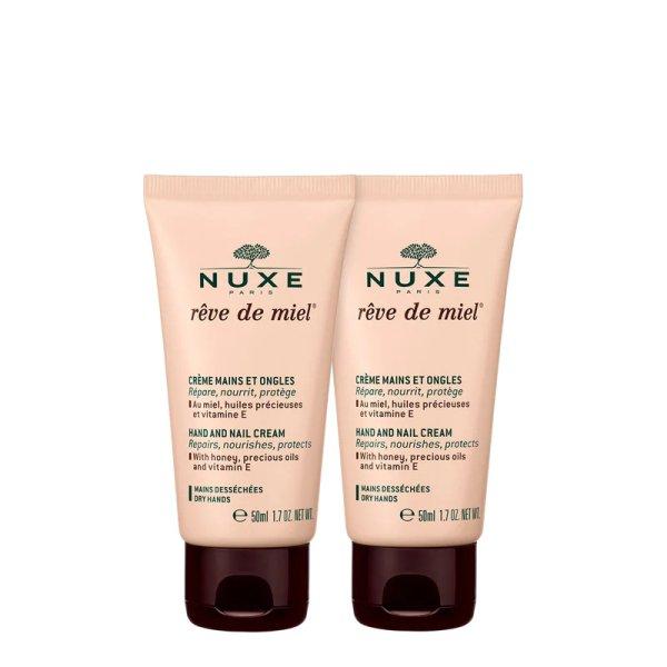 Nuxe Kéz- és körömkrém Reve de Miel (Hand and Nail Cream) 2 x 50 ml