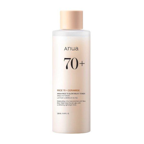 Anua Fényesítő arc tonik rizs kivonattal Rice 70 + Ceramide (Glow Milky
Toner) 250 ml