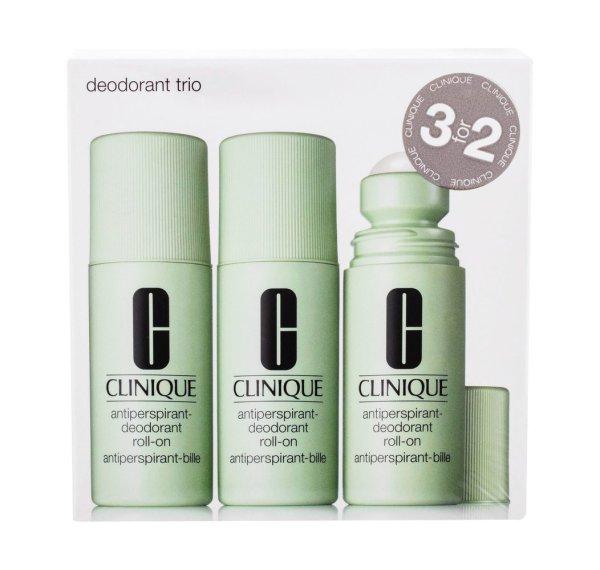 Clinique Golyós izzadásgátló-dezodor készlet Deodorant Trio 3 x 75 g