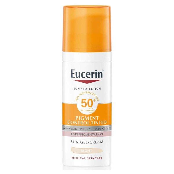 Eucerin Védő tonizáló zselés arckrém SPF 50+ Pigment Control Tinted (Sun
Gel-Cream) 50 ml Medium