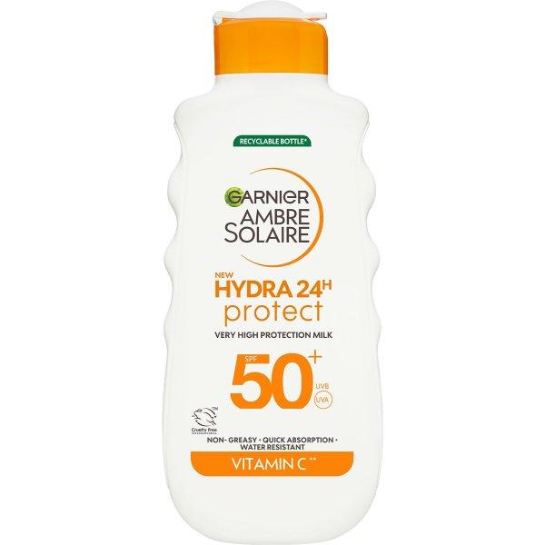 Garnier Fényvédő krém SPF 50 Ambre Solaire Hydra 24h Protect (Very High
Protection Milk) 175 ml