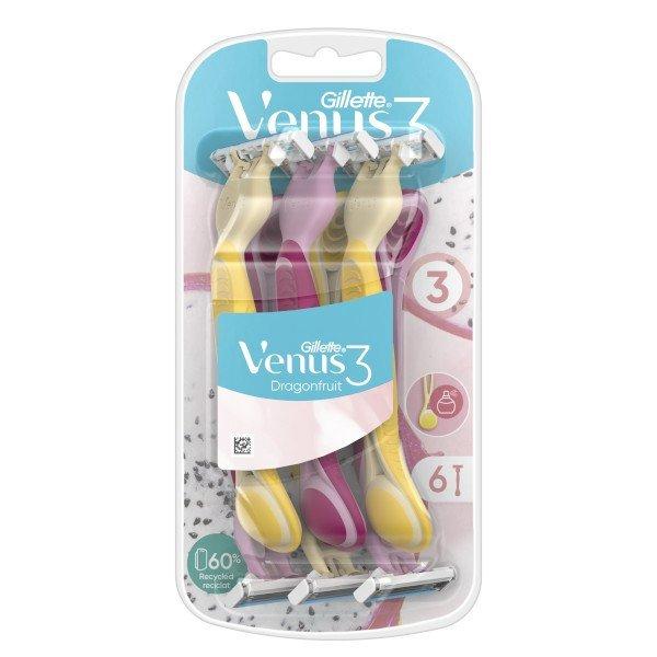Gillette Eldobható borotva Venus 3 Dragonfruit 6 db