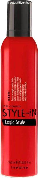 Inebrya Extra erős fixálású hajlakk Ice Cream Style-In (Logic Style) 320 ml