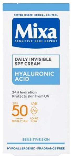 Mixa Nappali hidratáló arckrém SPF 50 (Daily Invisible SPF Cream) 50 ml
