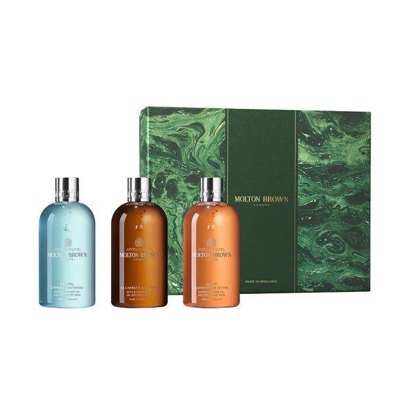 Molton Brown Tusfürdő ajándékkészlet Woody & Aromatic Body Care Collection