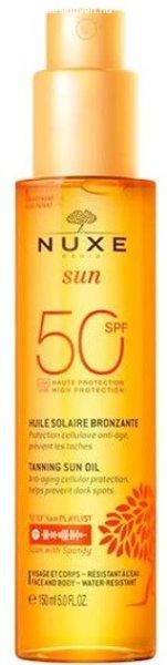 Nuxe Bronzosító napvédő olaj arcra és a testre SPF 50 Sun (Tanning Oil For
Face And Body) 150 ml