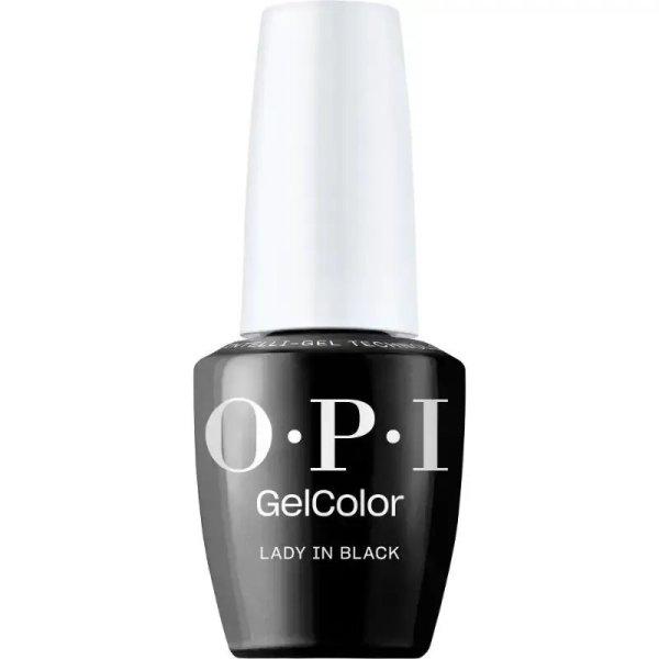 OPI Zselés körömlakk GelColor 15 ml Lady in Black