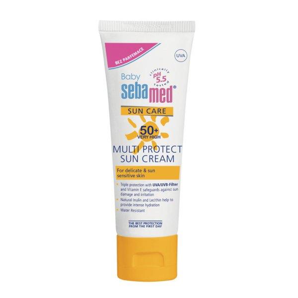 Sebamed Parfümmentes fényvédő OF 50+ Baby (Multi Protect Sun Cream) 75 ml