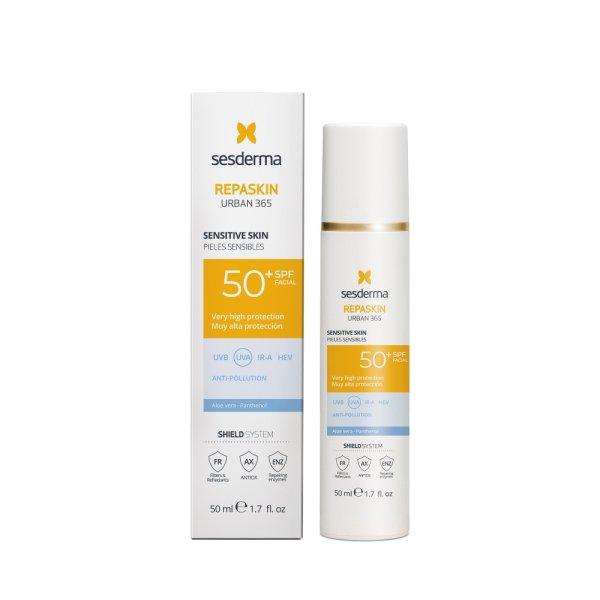 Sesderma Fényvédő krém érzékeny bőrre SPF 50+ Repaskin Urban 365
(Sensitive Skin) 50 ml