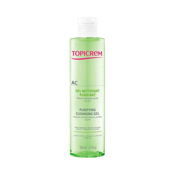 Topicrem Tisztító gél zsíros és érzékeny bőrre AC (Purifying Cleansing
Gel) 200 ml