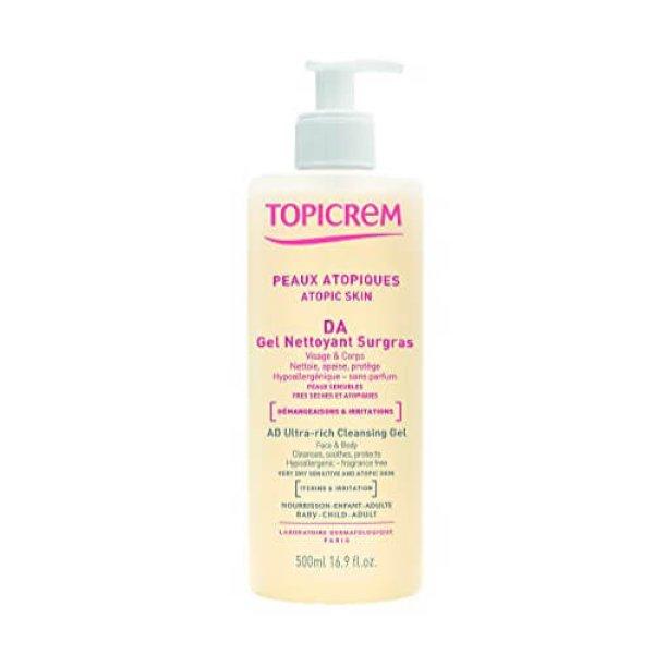 Topicrem Tápláló mosakodó gél AD (Ultra-Rich Cleansing Gel) 500 ml