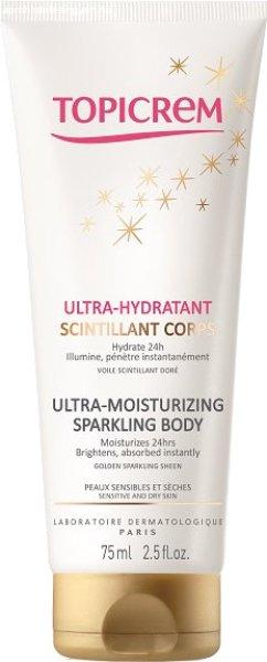 Topicrem Hidratáló testápoló krém csillogó hatással Ultra Hydratant
(Ultra Moisturizing Sparkling Body) 75 ml