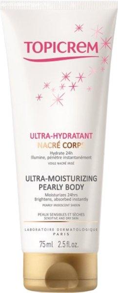 Topicrem Gyöngyházas ultra hidratáló testápoló krém Ultra Hydratant
(Ultra Moisturizing Pearly Body) 75 ml