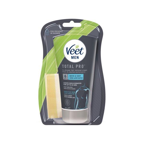 Veet Szőrtelenítő tusoló krém érzékeny bőrre Men Silk & Fresh 150 ml