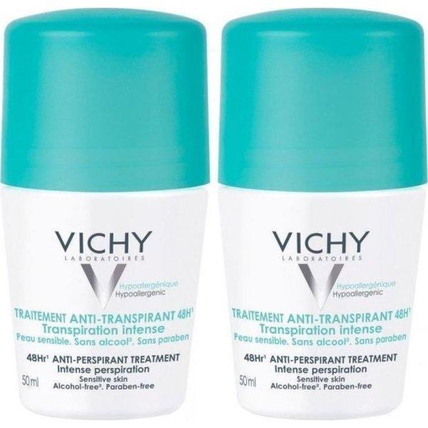 Vichy Golyós izzadásgátló szett túlzott izzadás ellen (Anti-Perspirant
Treatment) 2 x 50 ml