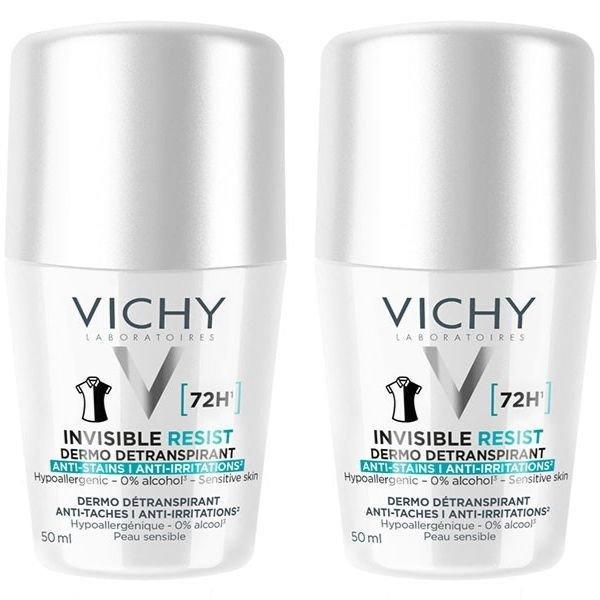 Vichy Golyós izzadásgátló készlet Invisible Resist 72H (Antiperspirant) 2 x
50 ml