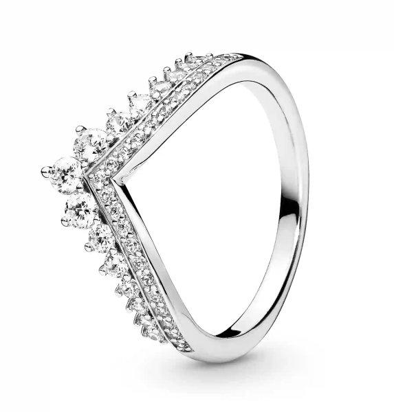 Pandora Stílusos ezüst gyűrű csillogó kövekkel 197736CZ 52 mm