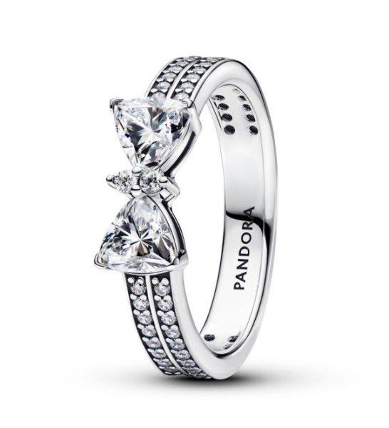 Pandora Ezüst gyűrű Csillogó masni Timeless 193552C01 52 mm