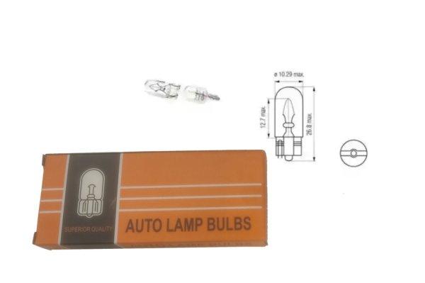 Izzó – T10 – 12V, 5W – üveg - 10db/csomag (darab ár!!!)