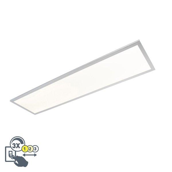 Elegáns ovális mennyezeti lámpa króm, beépített LED-del IP44 - Flat