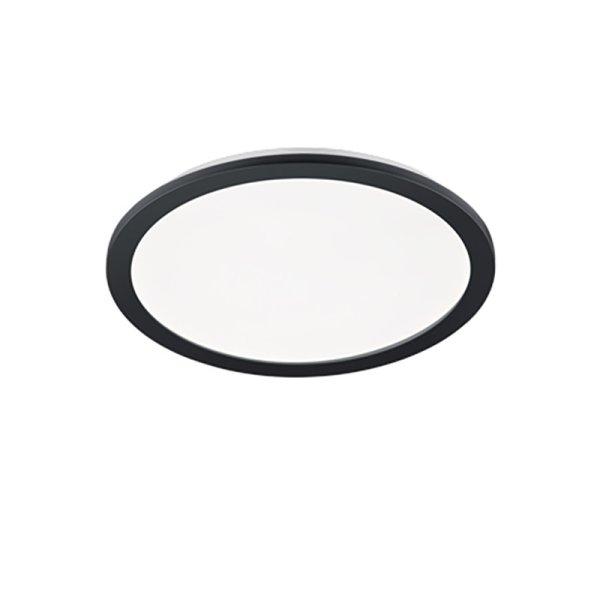 Kerek mennyezeti lámpa fekete 40 cm LED-del, 3 fokozatú
fényerőszabályzóval IP44 - Lope