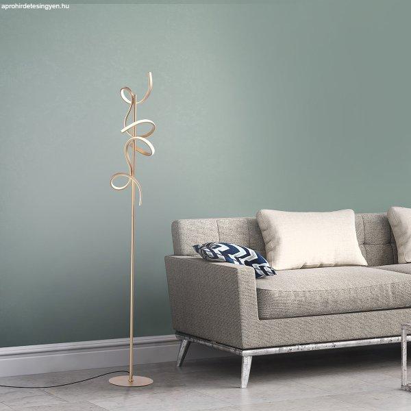 Design állólámpa sárgarézzel, LED-del és dimmerrel - Krisscross