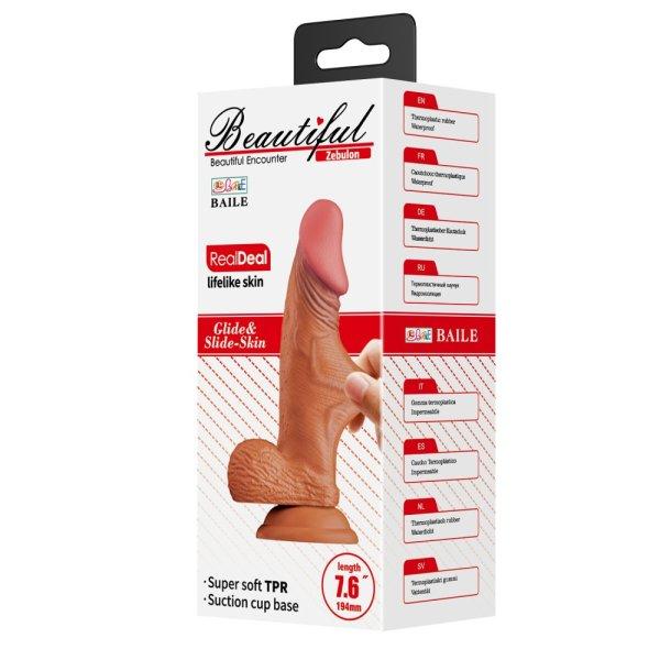  Beautiful Zebulon 7,6 " Dildo Brown 
