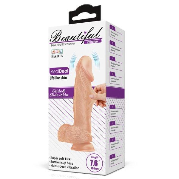  Beautiful Zebulon 7,6 " Vibrating Dildo 