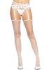 Leg Avenue Net Stockings with Trimmed Garter Belt