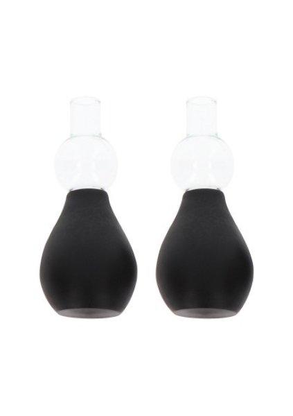Taboom Nipple Enlargers with 8 Rings Black