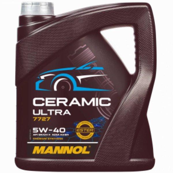 Motorolaj – Mannol 7727 Ceramic Ultra – 5W40 – 4 liter