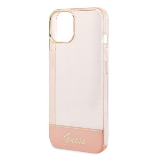 Guess Apple iPhone 14 (6.1) PC/TPU Camera Outline Translucent hátlapvédő tok
pink (GUHCP14SHGCOP)