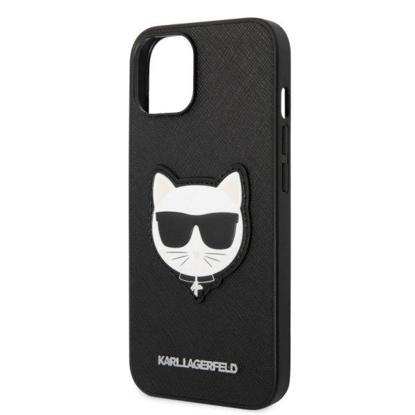 Karl Lagerfeld PU Saffiano Choupette Head Apple iPhone 14 (6.1) hátlapvédő
tok fekete (KLHCP14SSAPCHK)