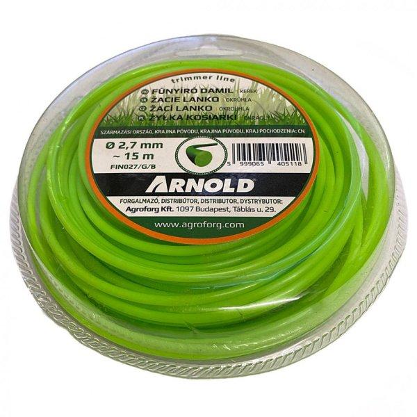 Arnold fűkasza damil ∅ 2.7 mm kerek profil ⇔ 15 méter - FIN027/G/B -
eredeti minőségi alkatrész*