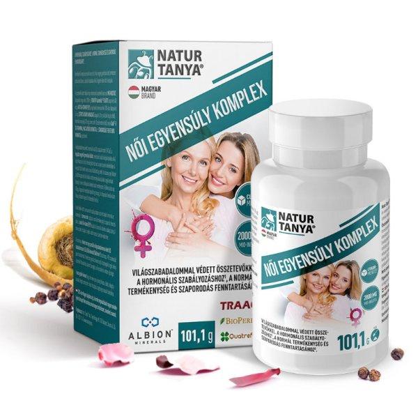 Natur Tanya® Női egyensúly komplex - világszabadalommal védett összetevők
a hormonális szabályozáshoz és termékenységhez 101,1 g