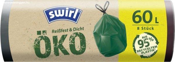 Swirl EKO szemetes zacskó, hulladék, zöld, 60 literes