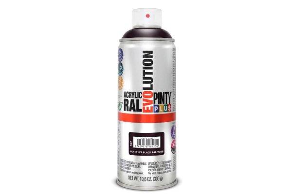 Pinty Plus Evolution akril festék - RAL 9005 fekete matt - 400 ml