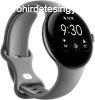 Google Pixel Watch Polished Silver with Charcoal Strap