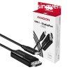 AXAGON RVC-DPC USB-C > DisplayPort cable 1,8m Black