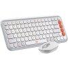 Logitech Pop Icon Wireless Keyboard Combo Off White/Orange U