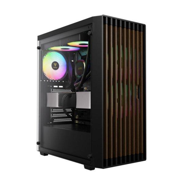 Gamdias Aura GC4 Elite ARGB Tempered Glass Black