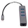 Akyga AK-AD-66 HUB USB Type-C to 3x USB 3.0 Network Card 10/