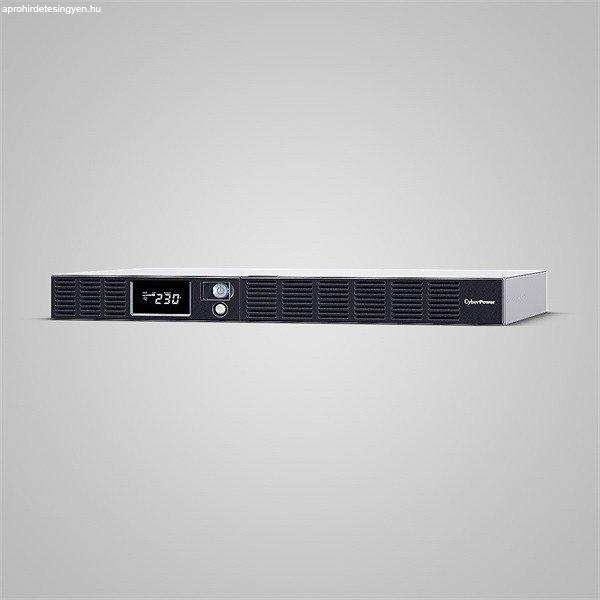 CYBERPOWER UPS OR1000ERM1U (6xIEC C13) 1000VA 600W 230V RACK szünetmentes
tápegység + USB, LINE-INTERACTIVE
