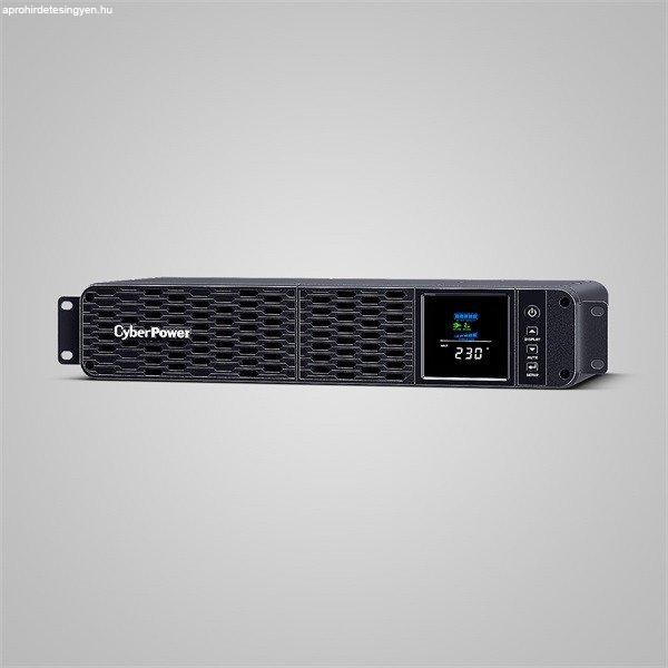 CYBERPOWER UPS 8xIEC C13 ,1xUSB 2000VA 1200W Aktív PFC, színuszus
szünetmentes,LINE-INTERAKTÍV, AVR, színes LCD, rack