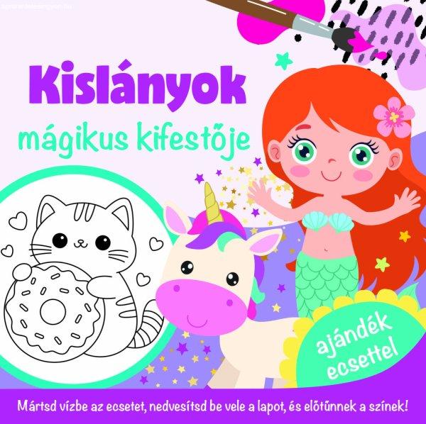 Kislányok - mágikus kifestő - ajándék ecsettel