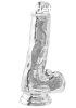 ToyJoy Get Real Clear Dildo with Balls 6 Inch