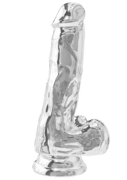 ToyJoy Get Real Clear Dildo with Balls 6 Inch