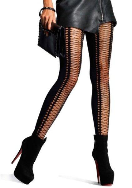 Leg Avenue Elastane Lace Up Pantyhose
