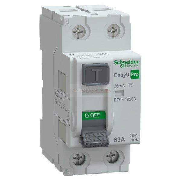 Schneider EASY9 PRO áram-védőkapcsoló, A osztály, 2P, 63A, 30mA