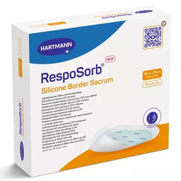 RESPOSORB SILICONE BORDER SACRUM 18 X 18 CM szuperabszorbens hidrocelluláris
kötszer szilikonrétegge